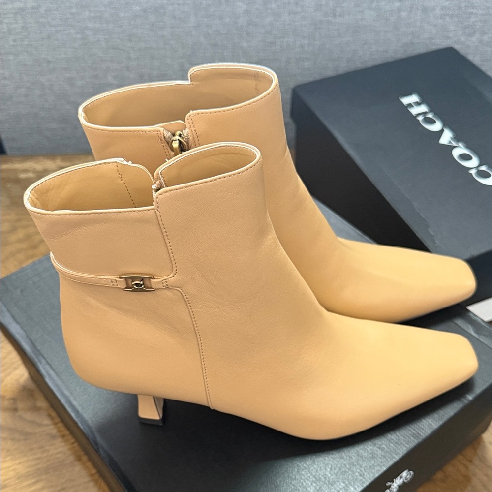 Coach Women's Tan Ankle Booties